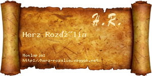 Herz Rozália névjegykártya